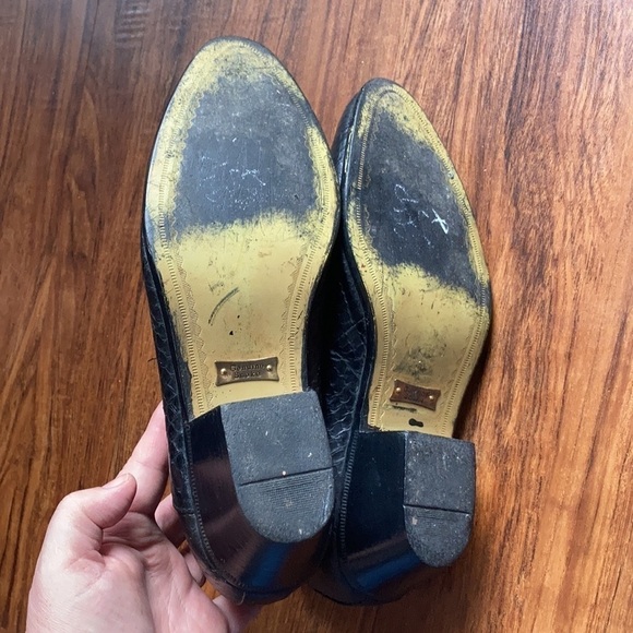 Giorgio Brutini black snake skin heeled ankle boots size 8 - Picture 9 of 10